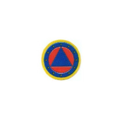 Round European Civil Protection logo, 7 cm