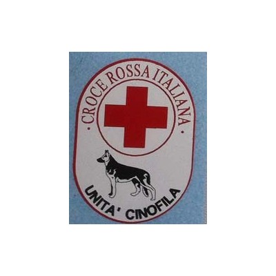 Laminated sticker Red Cross-Unità Cinofila